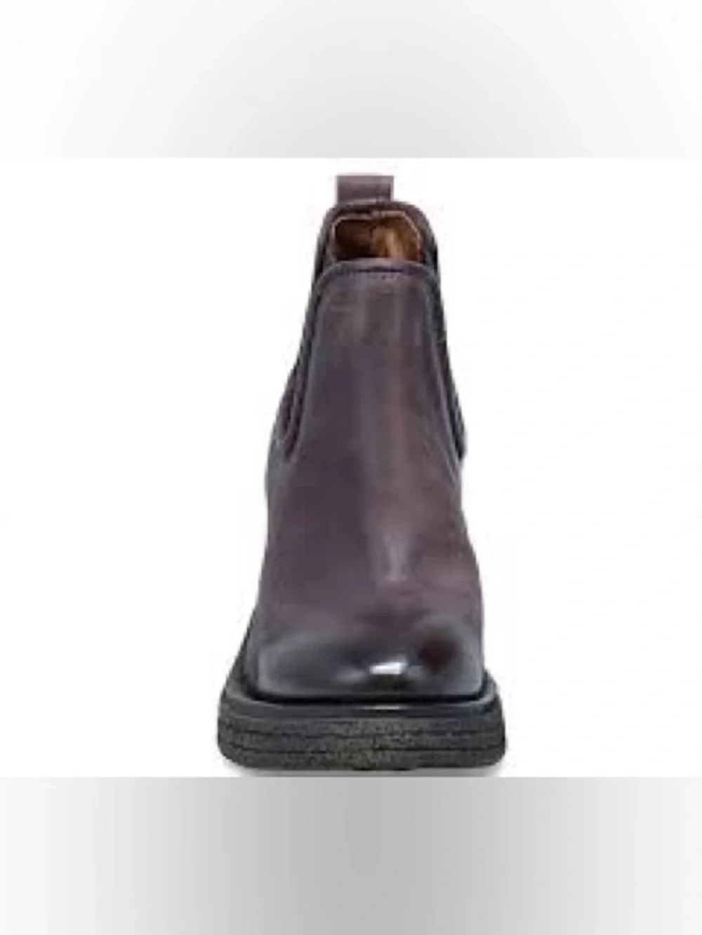 A.S.98 Talen Eggplant Leather Shoe Boots Wedges Distressed Size 7.5